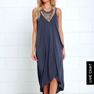 Never worn - Washed blue high-low dress